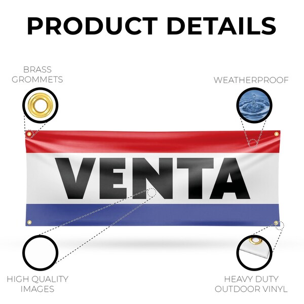 Signmission Venta, 18 Inch x 48 Inch, Vinyl Banner - B-30913