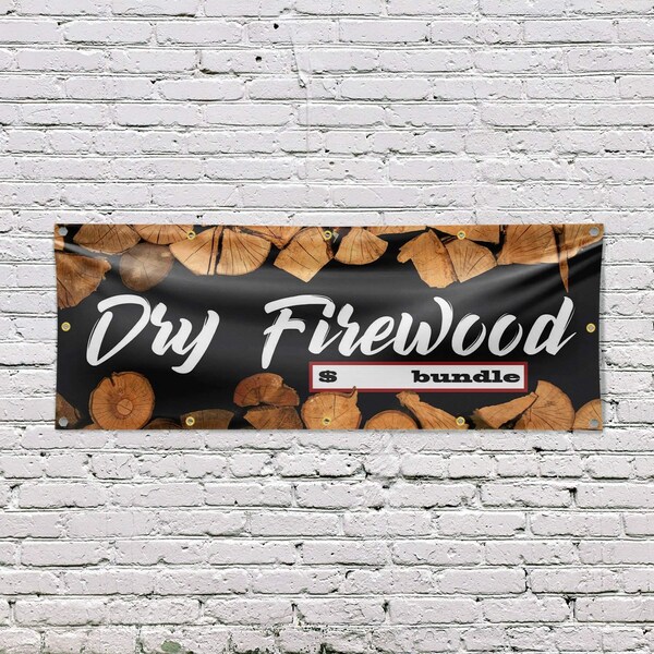 Signmission Dry Firewood, 48 Inch x 120 Inch, Vinyl Banner - B-120-30551