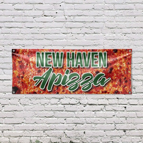 Signmission New Haven Apizza, 48 Inch x 120 Inch, Vinyl Banner - B-120-30752