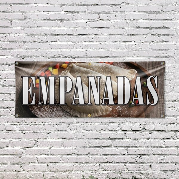 Signmission Empanadas, 24 Inch x 72 Inch, Vinyl Banner - B-72-30559