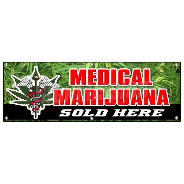 Signmission Medical Marijuana For S, 24 Inch x 72 Inch, Banner - B-72 MEDICAL MARIJUANA FOR S
