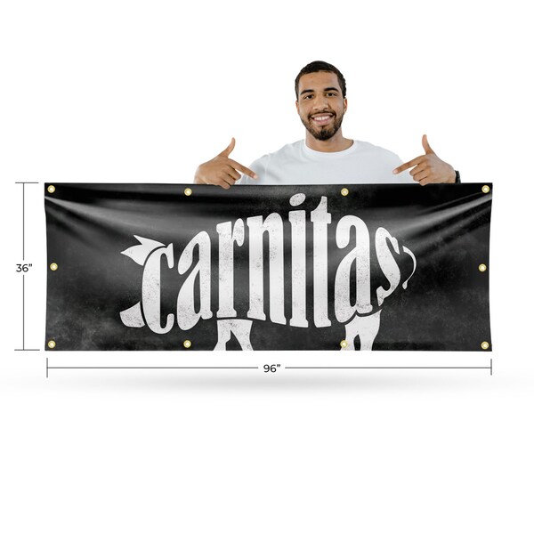 Signmission Carnitas, 36 Inch x 96 Inch, Vinyl Banner - B-96-30505