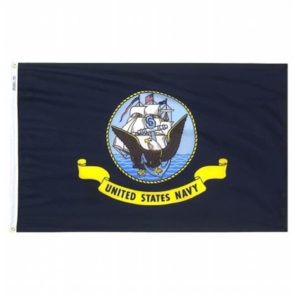 Annin Flagmakers Annin Flagmakers 439031 4 ft. x 6 ft. Nylon-Glo Flag - U.S. Navy - 439031