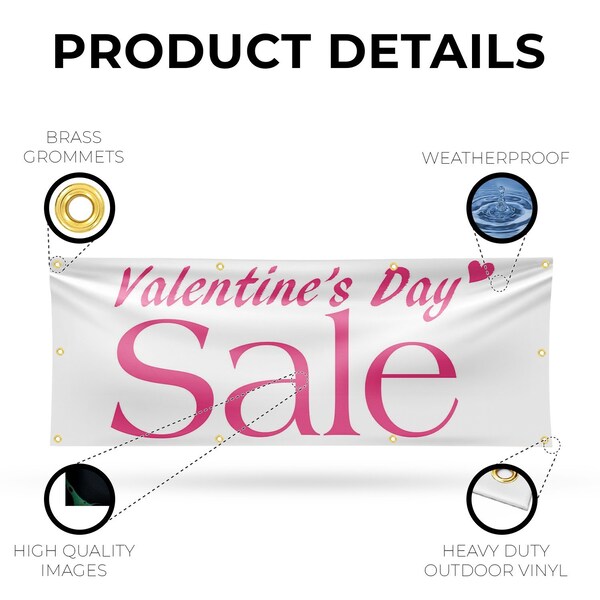 Signmission Valentines Day Sale, 36 Inch x 96 Inch, Vinyl Banner - B-96-30905