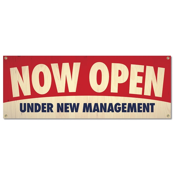 Signmission Now Open, 18 Inch, Banner - B-30404