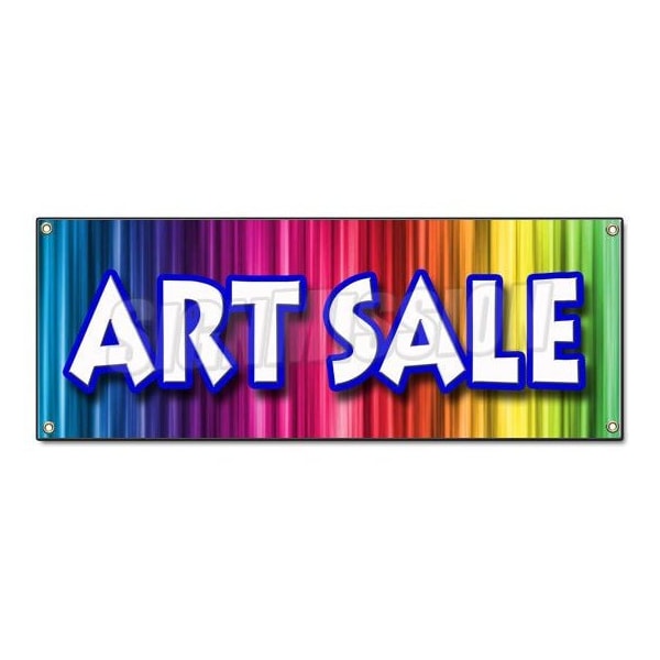 Signmission ART SALE BANNER SIGN artist paint brush signs paintings sculpture artwork - B-ART SALE