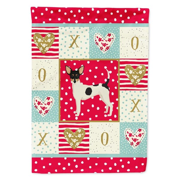 Carolines Treasures 11 x 0.01 x 15 in. Toy Fox Terrier Love Garden Flag - CK5957GF