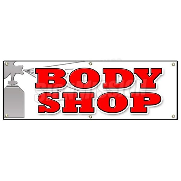 Signmission BODY SHOP BANNER SIGN car auto body shop signs repair work dents accident - B-72 BODY SHOP