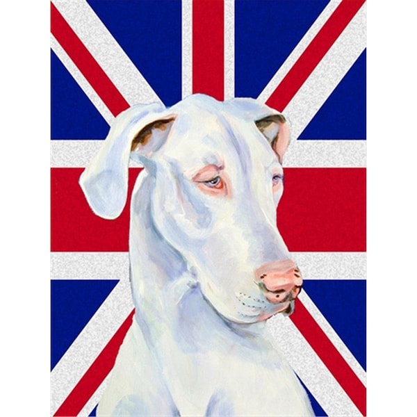 Carolines Treasures Great Dane With English Union Jack British Flag Flag Canvas House Size - LH9465CHF