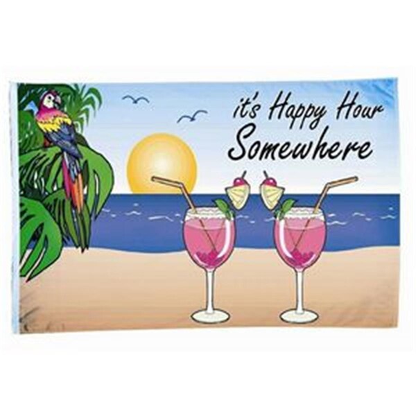 Ss Collectibles Happy Hour Flag Nyl-Glo-3 ft. X 5 ft. - SS3329643