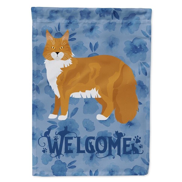 Patioplus 11 x 0.01 x 15 in. Maine Coon No.1 Cat Welcome Flag Garden Size - PA3397339