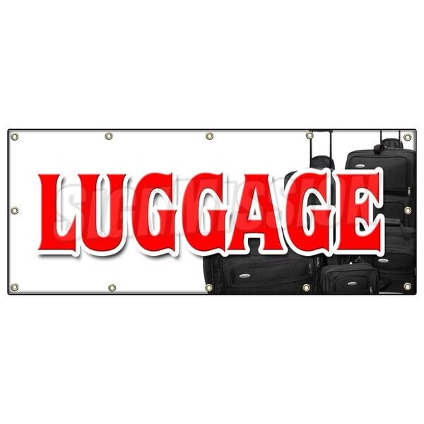 Signmission LUGGAGE BANNER SIGN designer name brands leather discount handbags sale - B-120 LUGGAGE