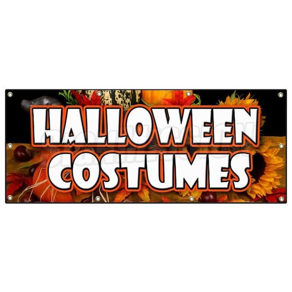 Signmission HALLOWEEN COSTUMES BANNER SIGN masks trick or treat holiday pumpkins - B-96 HALLOWEEN COSTUMES