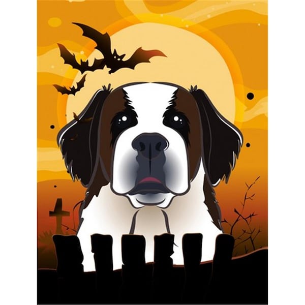 Patioplus Halloween Saint Bernard Flag Garden Size - PA255363
