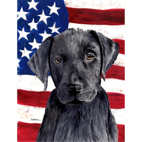 Patioplus Usa American Flag With Labrador Flag Canvas House Size - PA2925299