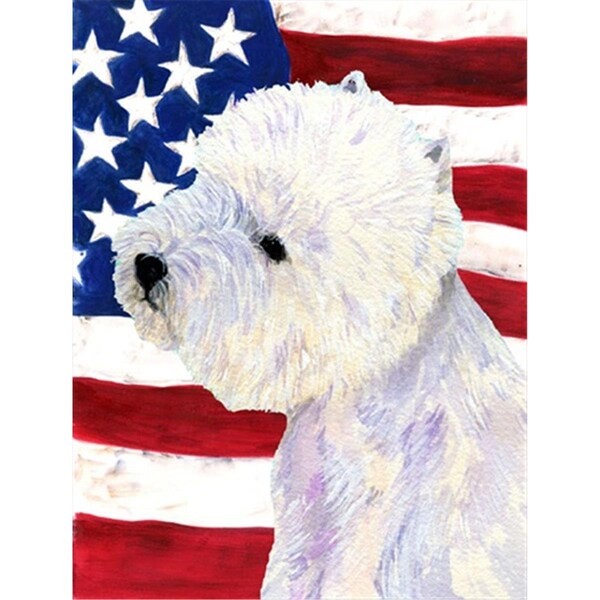 Carolines Treasures 11 x 15 In. Usa American Flag With Westie Flag- Garden Size - SS4249GF