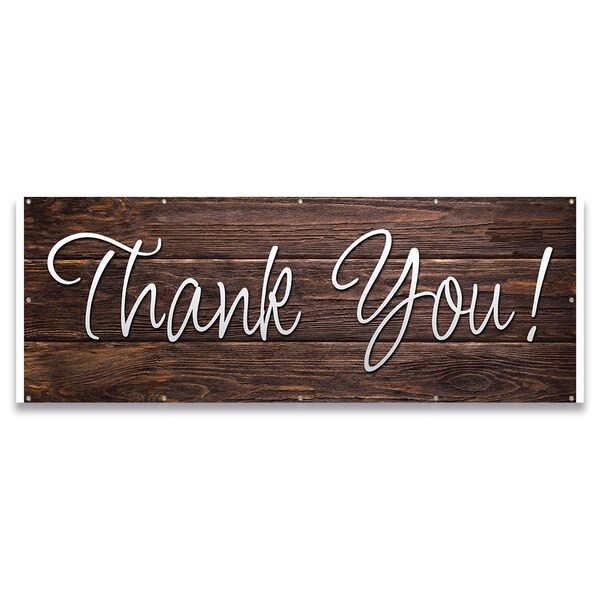 Signmission Thank You! Banner Concession Stand Food Truck Single Sided - B-120-30167