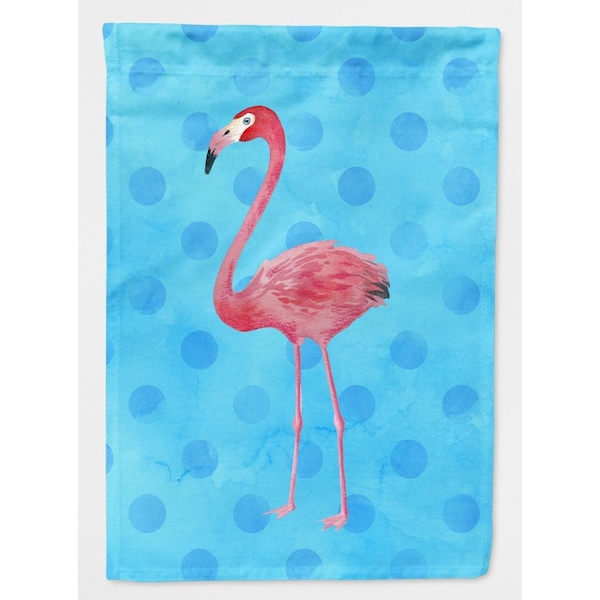 Patioplus Flamingo Blue Polkadot Flag Canvas, House Size - PA2550784