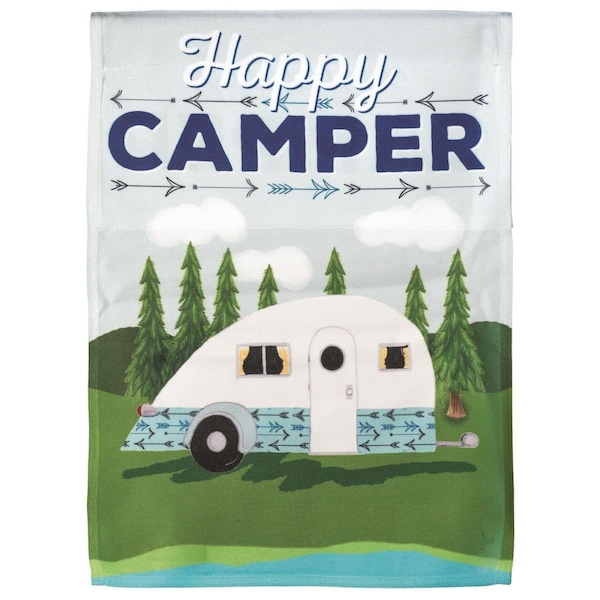 Dicksons 30 x 44 in Flag Print Happy Camper By Lake Polyester Large - M070079