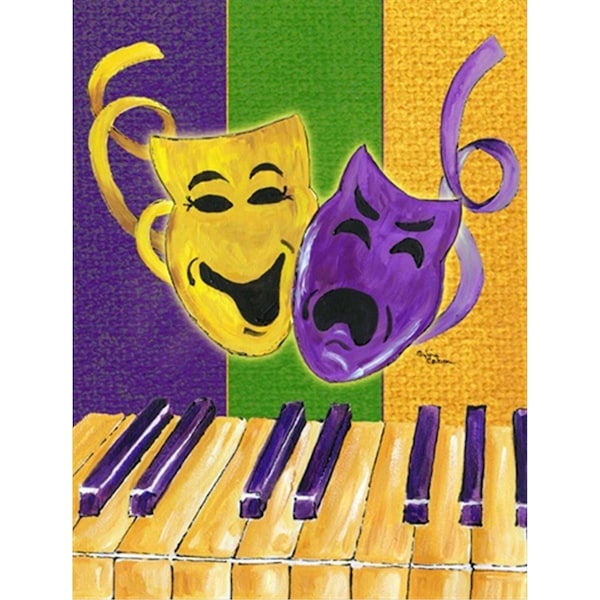 Patioplus 11 x 15 In. Mardi Gras Flag; Garden Size - PA759090
