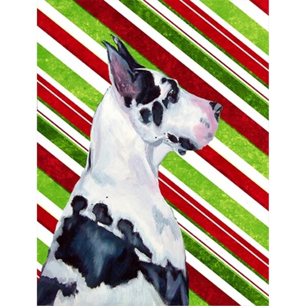 Patioplus 11 x 15 in. Great Dane Candy Cane Holiday Christmas Garden Size Flag - PA251894