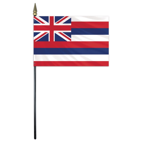 Global Flags Unlimited Hawaii Stick Flag 4"x6" E Gloss - 200193