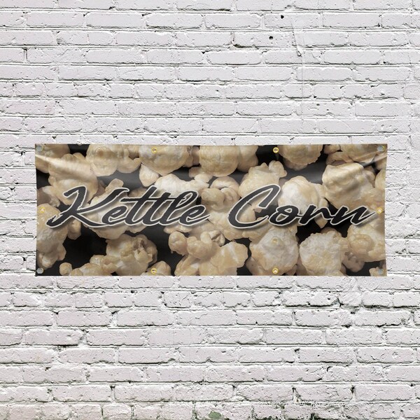 Signmission Kettle Corn, 36 Inch x 96 Inch, Vinyl Banner - B-96-30717