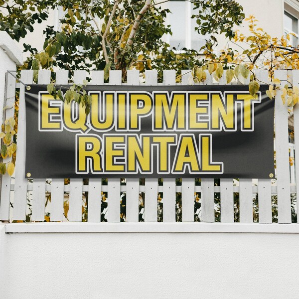 Signmission Equipment Rental, 18 Inch x 48 Inch, Vinyl Banner - B-30562