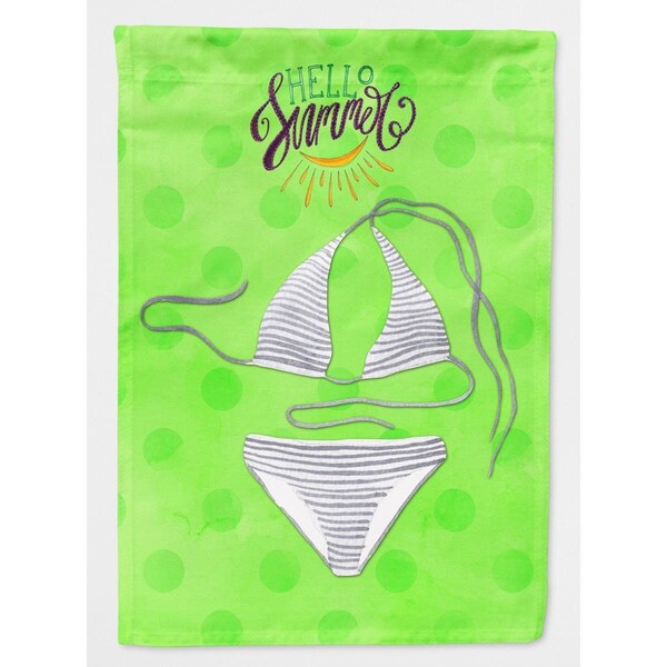 Carolines Treasures Bikini Swimsuit Green Polkadot Flag, Garden Size - BB8195GF