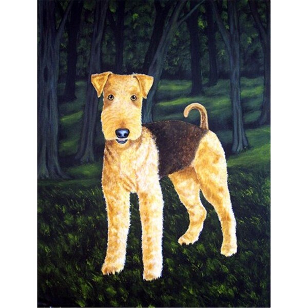Patioplus Delta Airedale Terrier Flag Canvas House Size - PA2556977