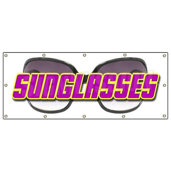 Signmission SUNGLASSES BANNER SIGN sunglass store sale signs - B-120 SUNGLASSES