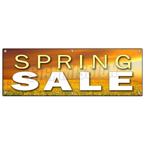 Signmission SPRING SALE BANNER SIGN store clearance signs 50% everything must store wide - B-72 SPRING SALE