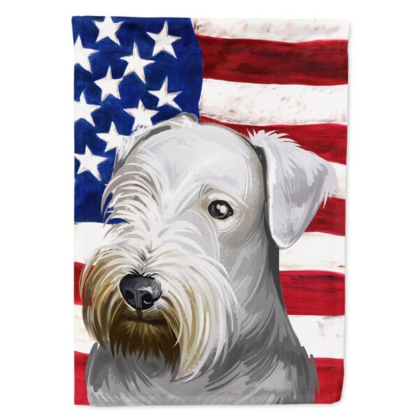 Carolines Treasures Cesky Terrier Dog American Garden Flag - 11 x 0.01 x 15 in. - CK6485GF