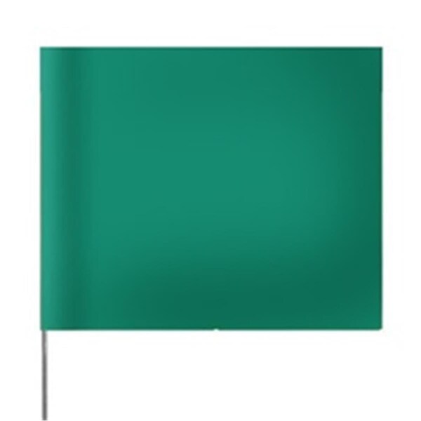 Presco 4 x 5 x 21 in. Green Wire Stake Flag - 764-4521G