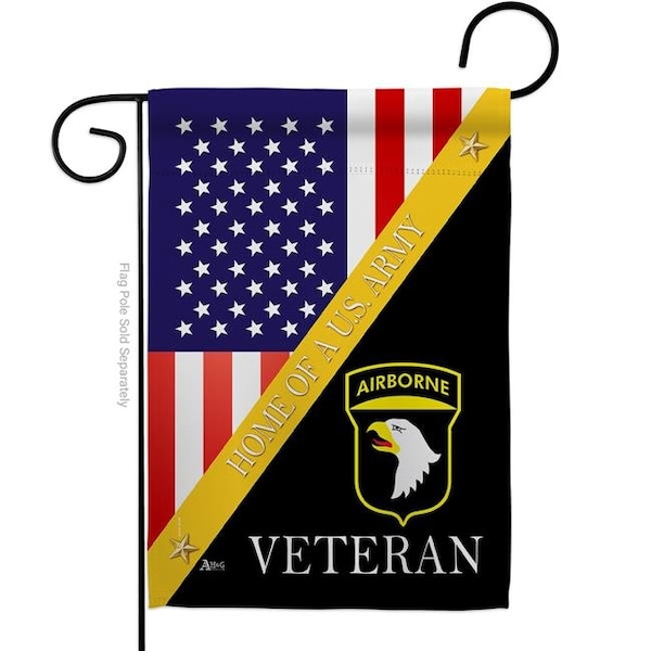 Americana Home & Garden Americana Home & Garden G142892-BO 13 x 18.5 in. Home of 101st Airborne Garden Flag with Armed Forces Army Double-Sided Decorative Vertical House Decoration Banner Yard Gift - G142892-BO