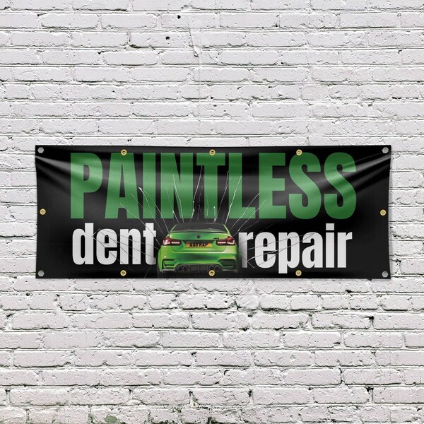 Signmission Paintless Dent Repair, 48 Inch x 120 Inch, Vinyl Banner - B-120-30773