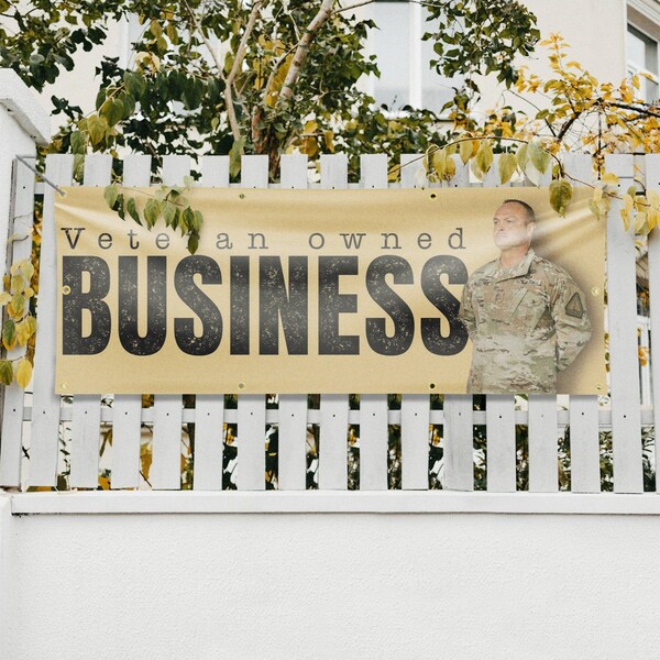 Signmission Veteran Owned Business, 36 Inch x 96 Inch, Vinyl Banner - B-96-30915