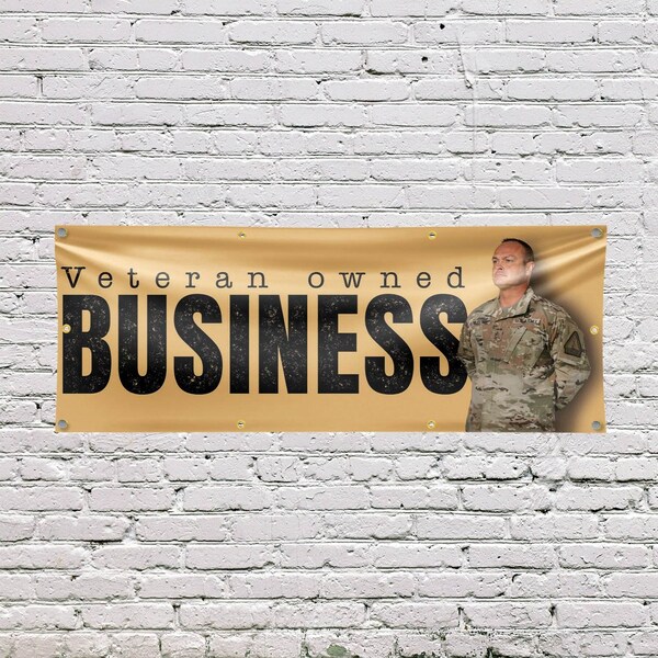 Signmission Veteran Owned Business, 36 Inch x 96 Inch, Vinyl Banner - B-96-30915