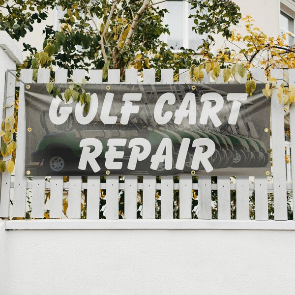 Signmission Golf Cart Repair, 36 Inch x 96 Inch, Vinyl Banner - B-96-30676