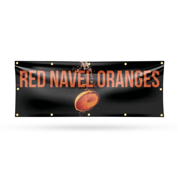 Signmission Red Navel Oranges, 48 Inch x 120 Inch, Vinyl Banner - B-120-30831