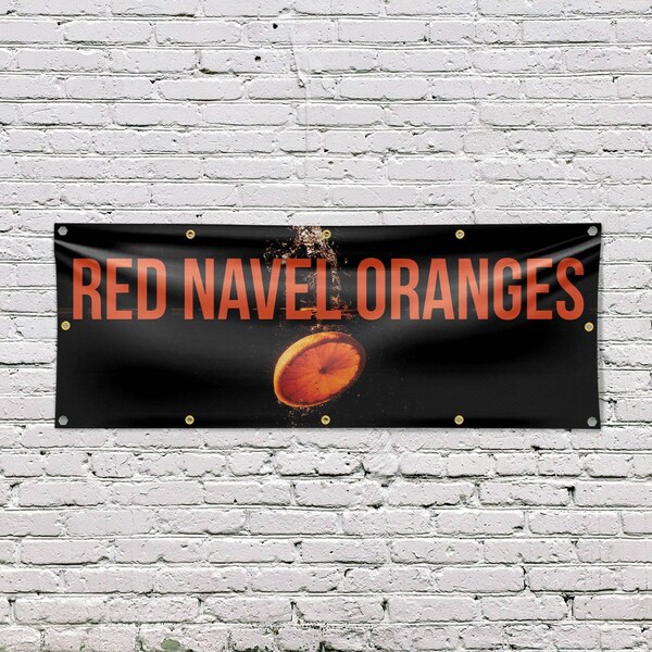 Signmission Red Navel Oranges, 48 Inch x 120 Inch, Vinyl Banner - B-120-30831
