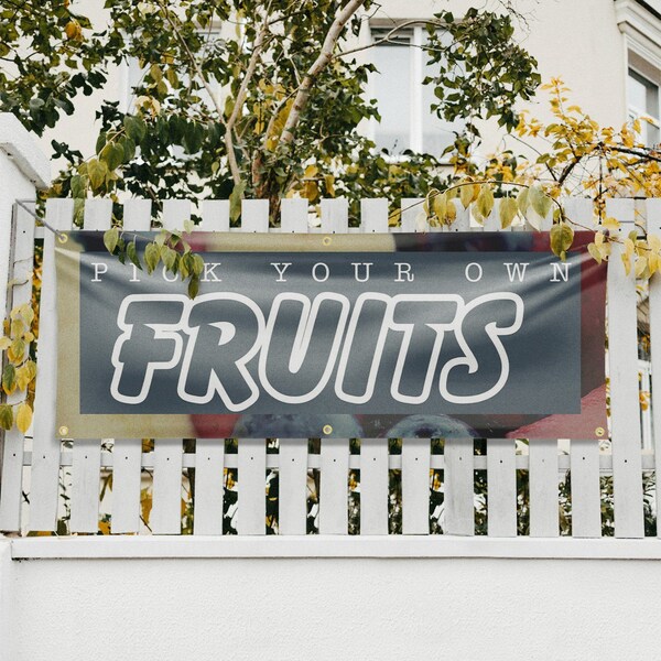 Signmission Pick Your Own Fruits, 24 Inch x 72 Inch, Vinyl Banner - B-72-30791