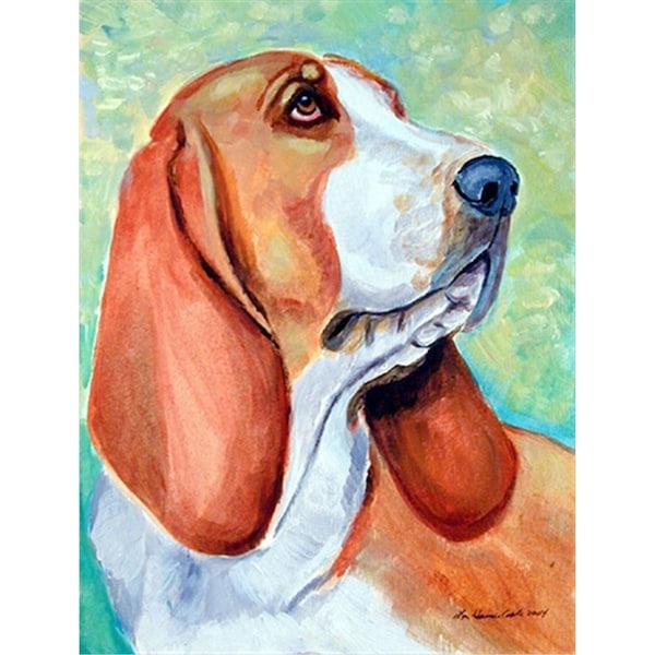 Patioplus 11 x 15 in. Basset Hound Garden Size Flag - PA245645