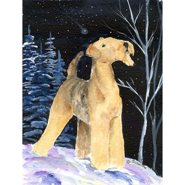 Patioplus Starry Night Airedale Flag - Garden Size, 11 x 15 in. - PA55156