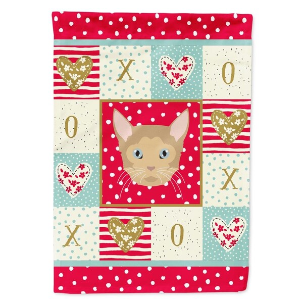 Carolines Treasures 28 x 0.01 x 40 in. German Rex Cat Flag Canvas House Size - CK5119CHF