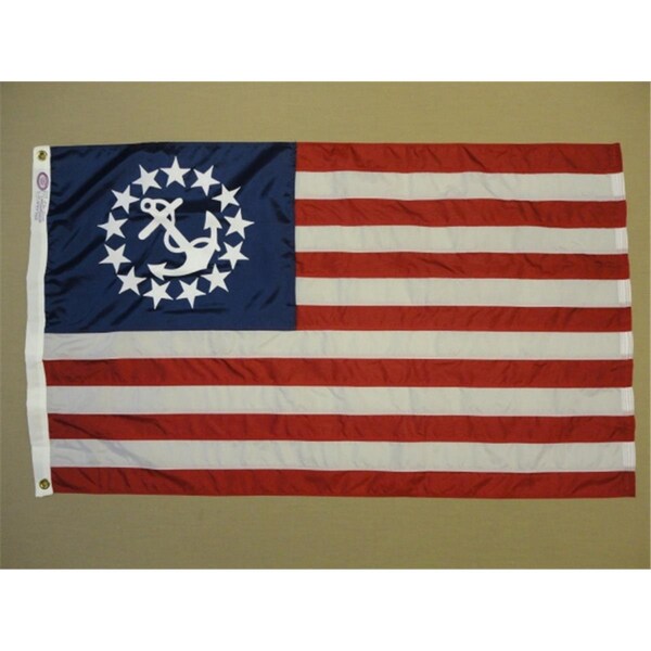 Ss Collectibles Nylon Glo Us Yacht Ensign 24 x 36 in. - SS29124