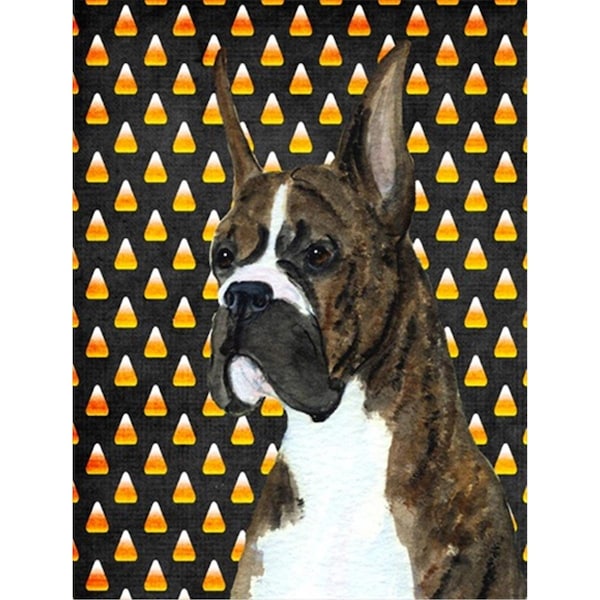 Patioplus Boxer Candy Corn Halloween Portrait Flag - Garden Size; 11 x 15 in. - PA631224
