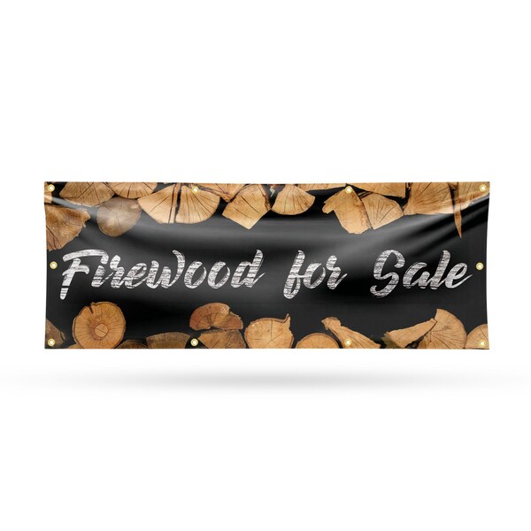 Signmission Firewood For Sale, 36 Inch x 96 Inch, Vinyl Banner - B-96-30628