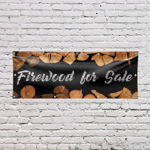 Signmission Firewood For Sale, 36 Inch x 96 Inch, Vinyl Banner - B-96-30628