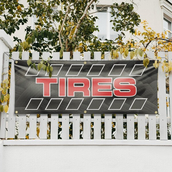 Signmission Tires, 24 Inch x 72 Inch, Vinyl Banner - B-72-30894